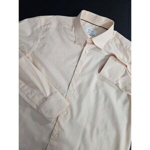 Eton Men's Contemporary Long Sleeve Button‎ Up Shirt Orange Large 42/16.5